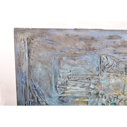 255 - A large 20th century circa 1970s Neo-Expressionist inspired mixed materials painting / sculpture. Th... 