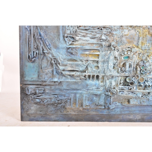 255 - A large 20th century circa 1970s Neo-Expressionist inspired mixed materials painting / sculpture. Th... 