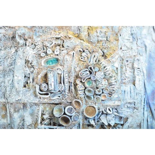 255 - A large 20th century circa 1970s Neo-Expressionist inspired mixed materials painting / sculpture. Th... 