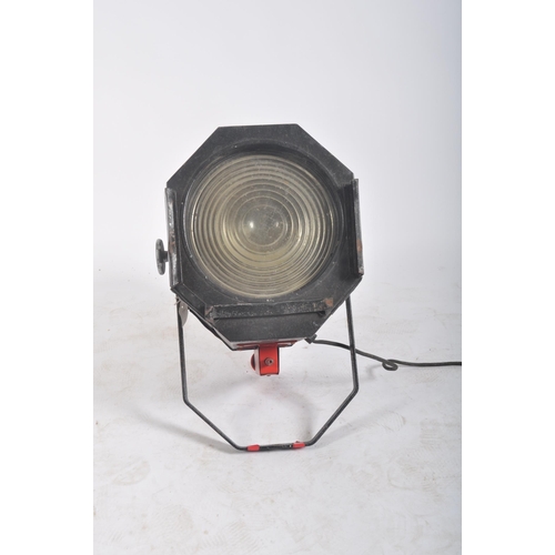 271 - Furse - A retro 20th century industrial search light / theatre spot lamp light having an octagonal b... 