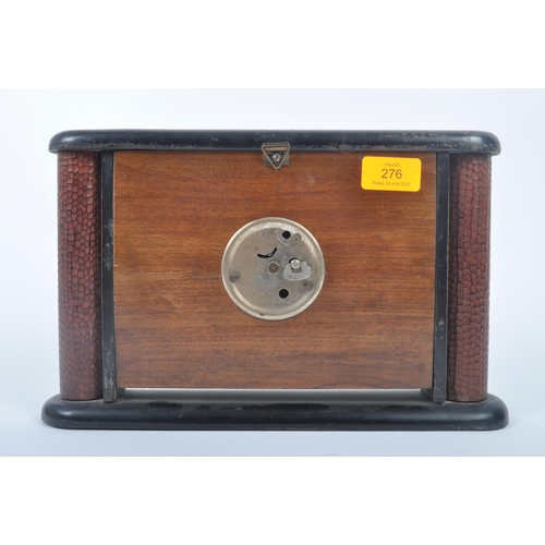 276 - A vintage 20th century circa 1930s Italian Di Meglio figured walnut mantel desk clock. The clock hav... 