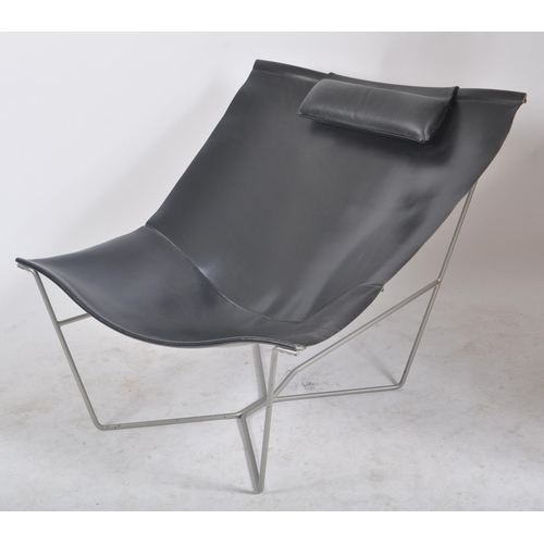 280 - David Weeks for Habitat - Semana - A late retro vintage 20th century chrome & leather lounge / sling... 