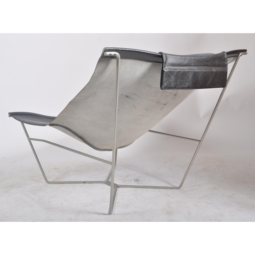 280 - David Weeks for Habitat - Semana - A late retro vintage 20th century chrome & leather lounge / sling... 