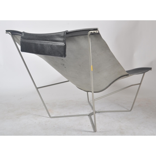 280 - David Weeks for Habitat - Semana - A late retro vintage 20th century chrome & leather lounge / sling... 