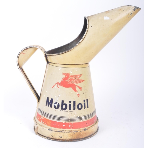 29 - Mobiloil - A vintage 20th century motoring advertising 1/2 gallon measuring jug / oil measure with M... 