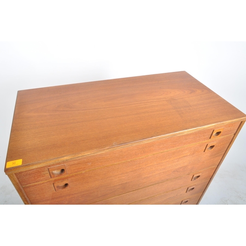 30 - Alfred Cox - AC Furniture - A retro mid 20th century designer teak chest of drawers of simple form. ... 