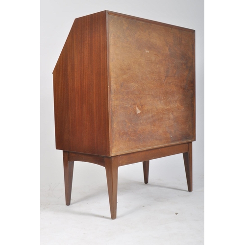 37 - Robert Heritage for Archie Shine - A retro mid century afromosia teak wood bureau desk having a fall... 