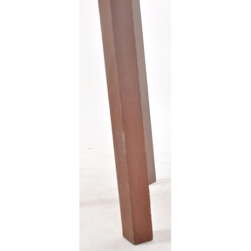 411 - Rocket Lamp - A vintage 1960s Space Age teak wood and fabric floor standing lamp / standard light co... 