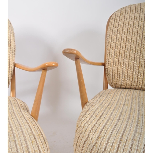 5 - Lucian Ercolani for Ercol - Model 334 - A pair of retro mid century 1960s beech and elm armchairs / ... 