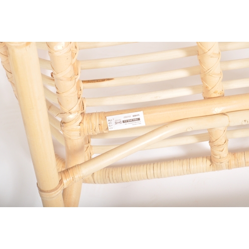 628 - IKEA - Model Buskbo - A vintage late 20th century wicker rattan bamboo Buskbo armchair / easy lounge... 