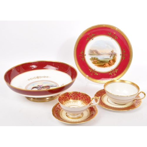 121 - A collection of 20th century Aynsley ceramics, all stamped to the underside with the exception of on... 