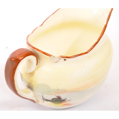 131 - An early 20th century 'Venice' 16 piece tea set / service by Royal Doulton. Consisting of 7 x cups, ... 