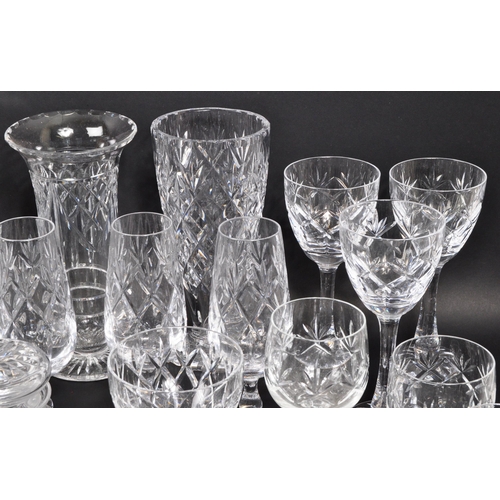 134 - A large collection of 19th Century cut glass. Including, various decanters some with stopper, drinki... 