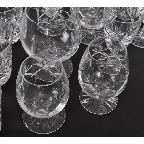 134 - A large collection of 19th Century cut glass. Including, various decanters some with stopper, drinki... 