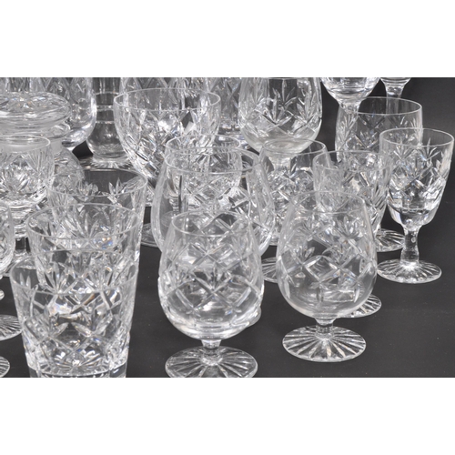 134 - A large collection of 19th Century cut glass. Including, various decanters some with stopper, drinki... 