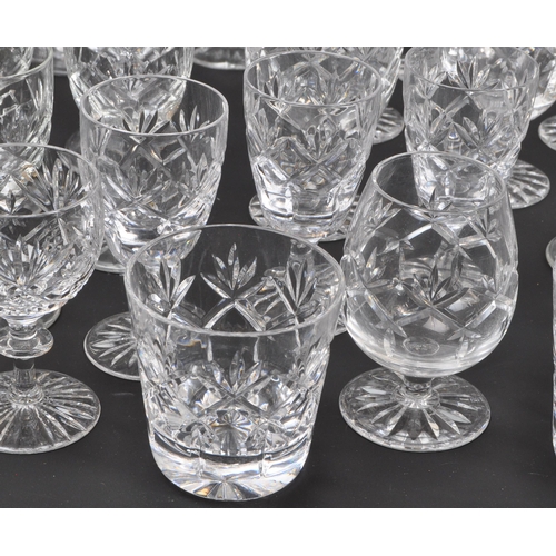 134 - A large collection of 19th Century cut glass. Including, various decanters some with stopper, drinki... 