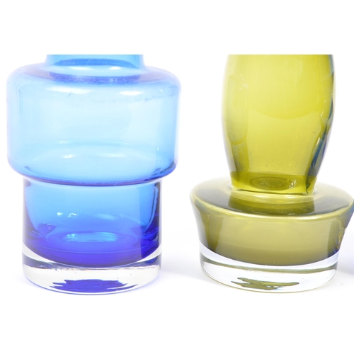 144 - Riihimaki - A collection of three vintage retro 20th century Scandinavian Finnish Riihimaki vases to... 