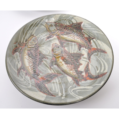 156 - Colin Kellam (b. 1942) A collection of six 20th century stoneware studio pottery plates by Colin Kel... 