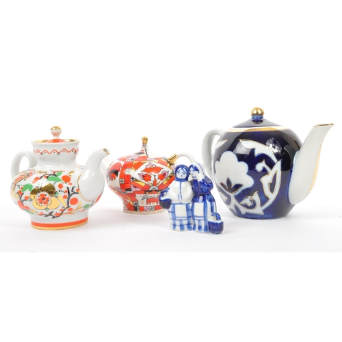 160 - Collection of Russian - Made in USSR porcelain ceramics to include decorative small teapots (3) all ... 