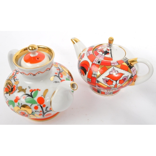 160 - Collection of Russian - Made in USSR porcelain ceramics to include decorative small teapots (3) all ... 