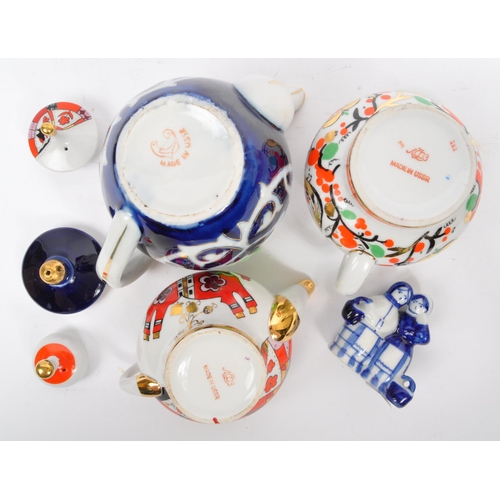 160 - Collection of Russian - Made in USSR porcelain ceramics to include decorative small teapots (3) all ... 