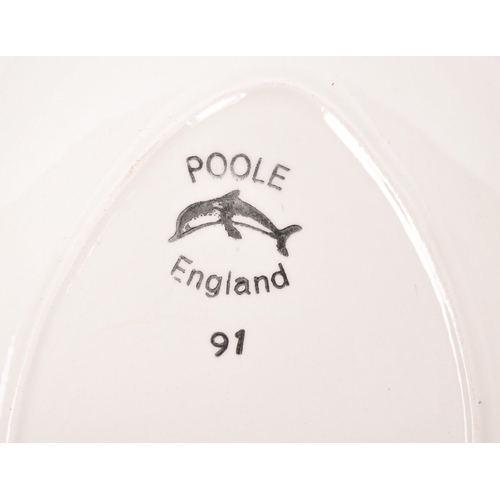 165 - A collection of 3 x retro vintage hand painted tear drop and spear dishes in the 'Delphis' design by... 