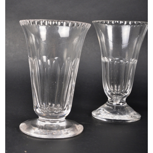 138 - A collection of Regency period early 19th century crystal hand cut jelly glasses. The lot comprising... 