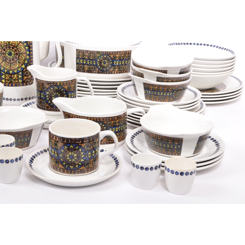 166 - A J&G Meakin, Staffordshire, England retro dinner & tea service in the studio pattern. The set compr... 