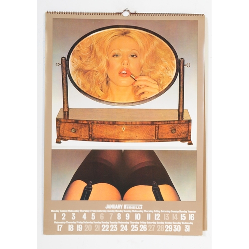 347 - Of automobilia interest. A 1973 continental vintage calendar / Pirelli pin-up calendar
 by Italian t... 