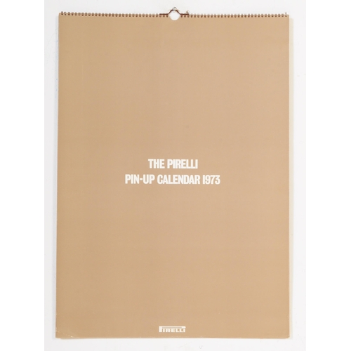 347 - Of automobilia interest. A 1973 continental vintage calendar / Pirelli pin-up calendar
 by Italian t... 