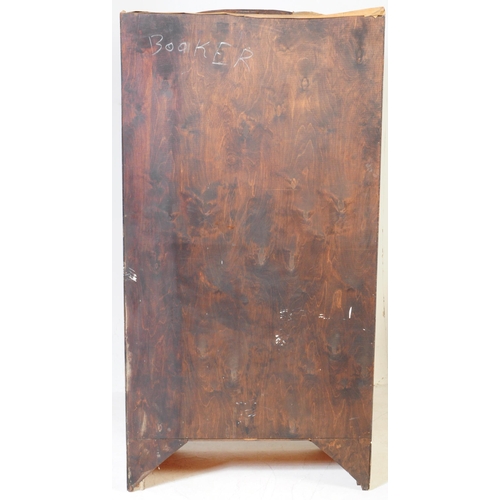 561 - A 1930s Art Deco oak bachelors wardrobe. Raised on an plinth leg base with twin full length oak vene... 