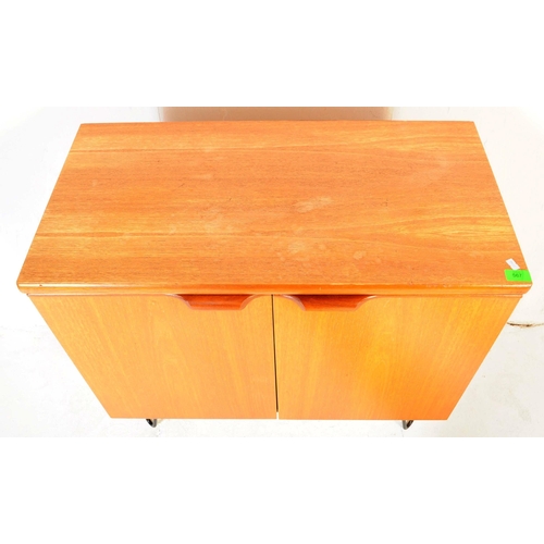 567 - Statesroom - A vintage retro mid 20th century circa 1960s teak record cabinet in the manner of G Pla... 