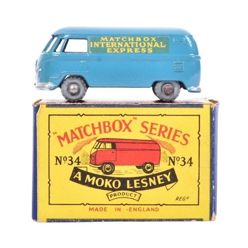 1 - Moko Lesney - a vintage Moko Lesney made Matchbox Series diecast model No. 34 Volkswagen Delivery Va... 