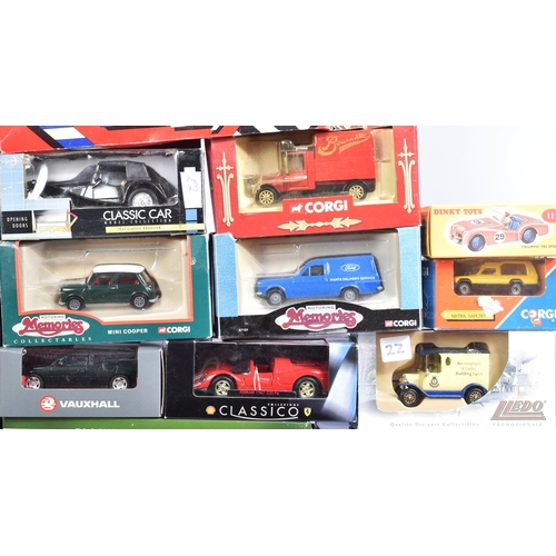 122 - Diecast - a collection of assorted boxed diecast models of various scales and makers to include; Cor... 