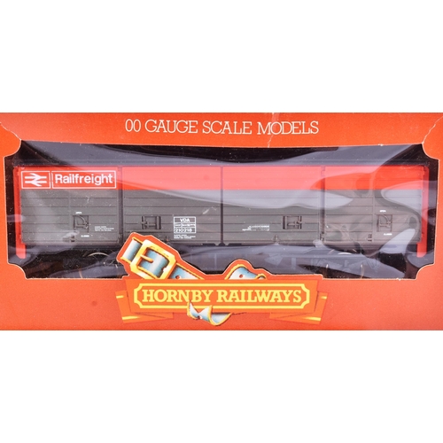 136 - Three vintage Hornby OO gauge model railway trainset rolling stock, comprising; No. R749 BR 75-ton C... 