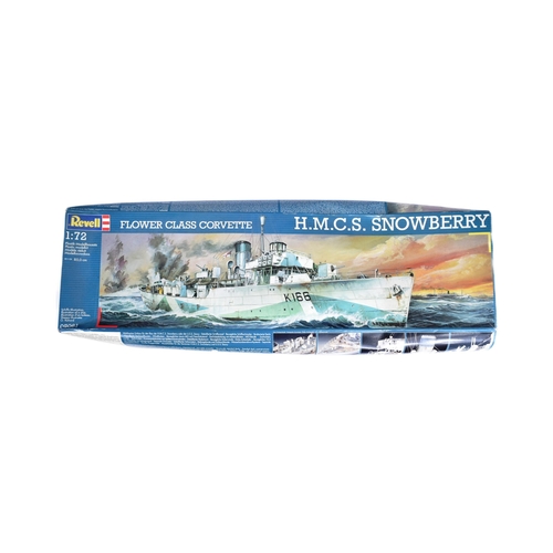 15 - A vintage Revell plastic model kit of the World War Two WW2 Royal Naval Flower Class Corvette H.M.C.... 