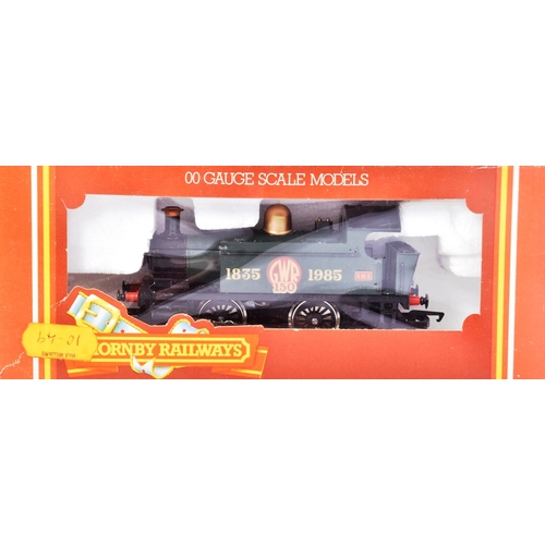 156 - Three vintage Hornby OO gauge model railway trainset locomotive engines comprising; No. R173 GWR '15... 