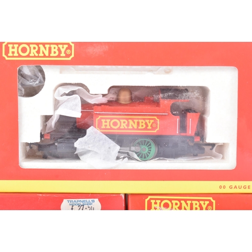 158 - Three vintage Hornby OO gauge model railway trainset locomotive engines comprising No. R2430 Red 0-4... 