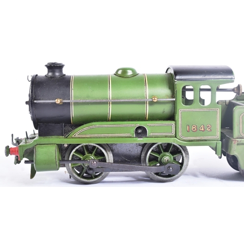 159 - Model Railway - a vintage Hornby O gauge tinplate electric model railway trainset locomotive engine ... 