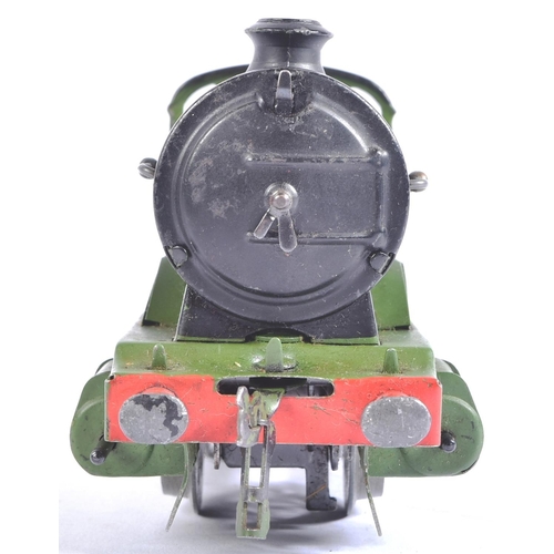 159 - Model Railway - a vintage Hornby O gauge tinplate electric model railway trainset locomotive engine ... 