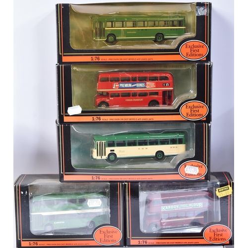 165 - A collection of assorted diecast model buses from various, most predominantly Corgi and Exclusive Fi... 