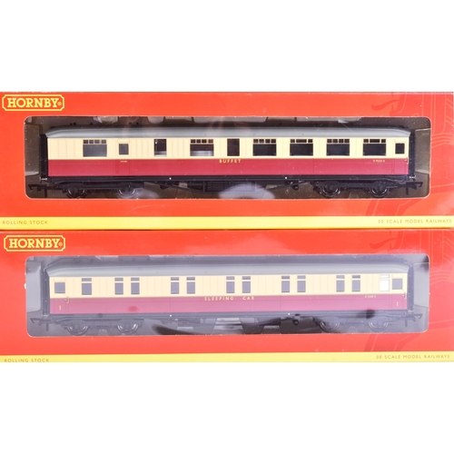 169 - A collection of x5 assorted Hornby OO gauge model railway trainset locomotive rolling stock coaches ... 