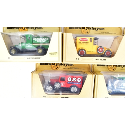 225 - A collection of vintage Matchbox Models of Yesteryear / Y-Series diecast model cars. Includes advert... 