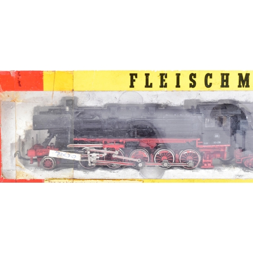 240 - Two Fleischmann OO gauge model railway diesel trainset locomotives comprising; No. 4175 steam loco w... 