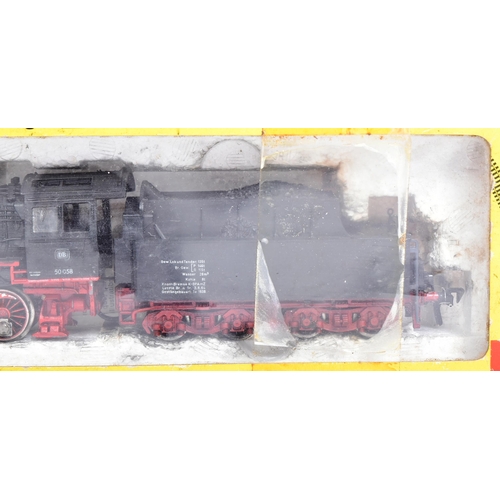 240 - Two Fleischmann OO gauge model railway diesel trainset locomotives comprising; No. 4175 steam loco w... 