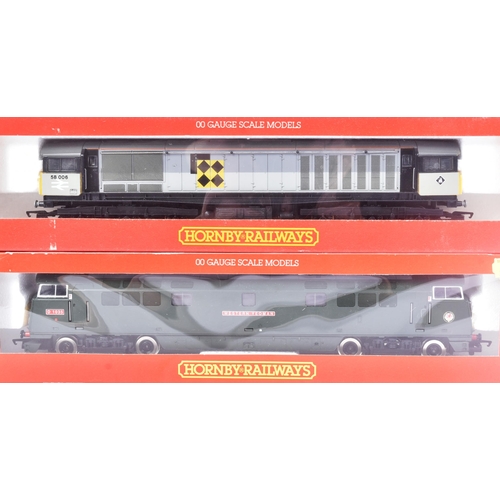 269 - Model Railway - x2 Hornby OO gauge model railway diesel trainset locomotive engines comprising; R705... 