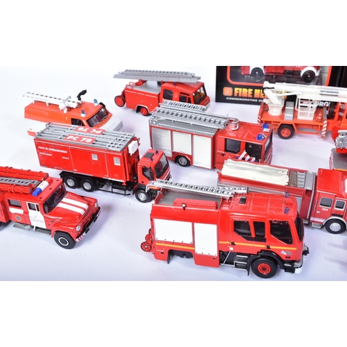 294 - Diecast - collection of assorted diecast model fire engines. Largely Del Prado examples along with x... 