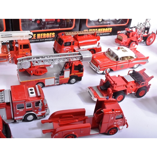 294 - Diecast - collection of assorted diecast model fire engines. Largely Del Prado examples along with x... 