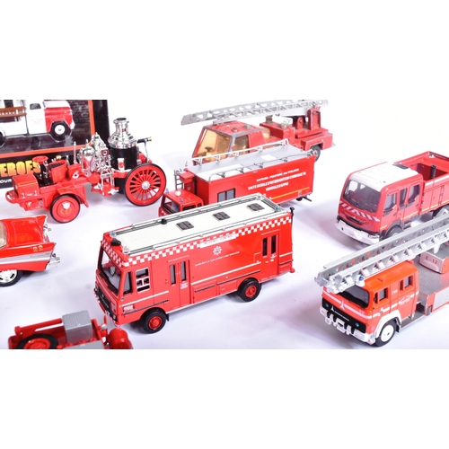 294 - Diecast - collection of assorted diecast model fire engines. Largely Del Prado examples along with x... 