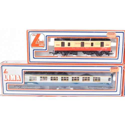 297 - A collection of x7 Lima OO gauge model railway rolling stock coaches and wagons comprising; No. 3053... 